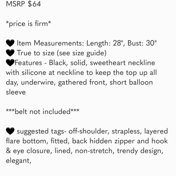 Sugarlips off shoulder bodycon dress w puff sleev sz s or m - Picture 7 of 7